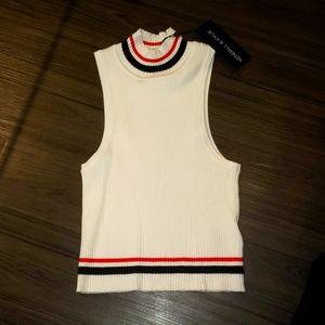 Kendall & Kylie White Crop Top Medium